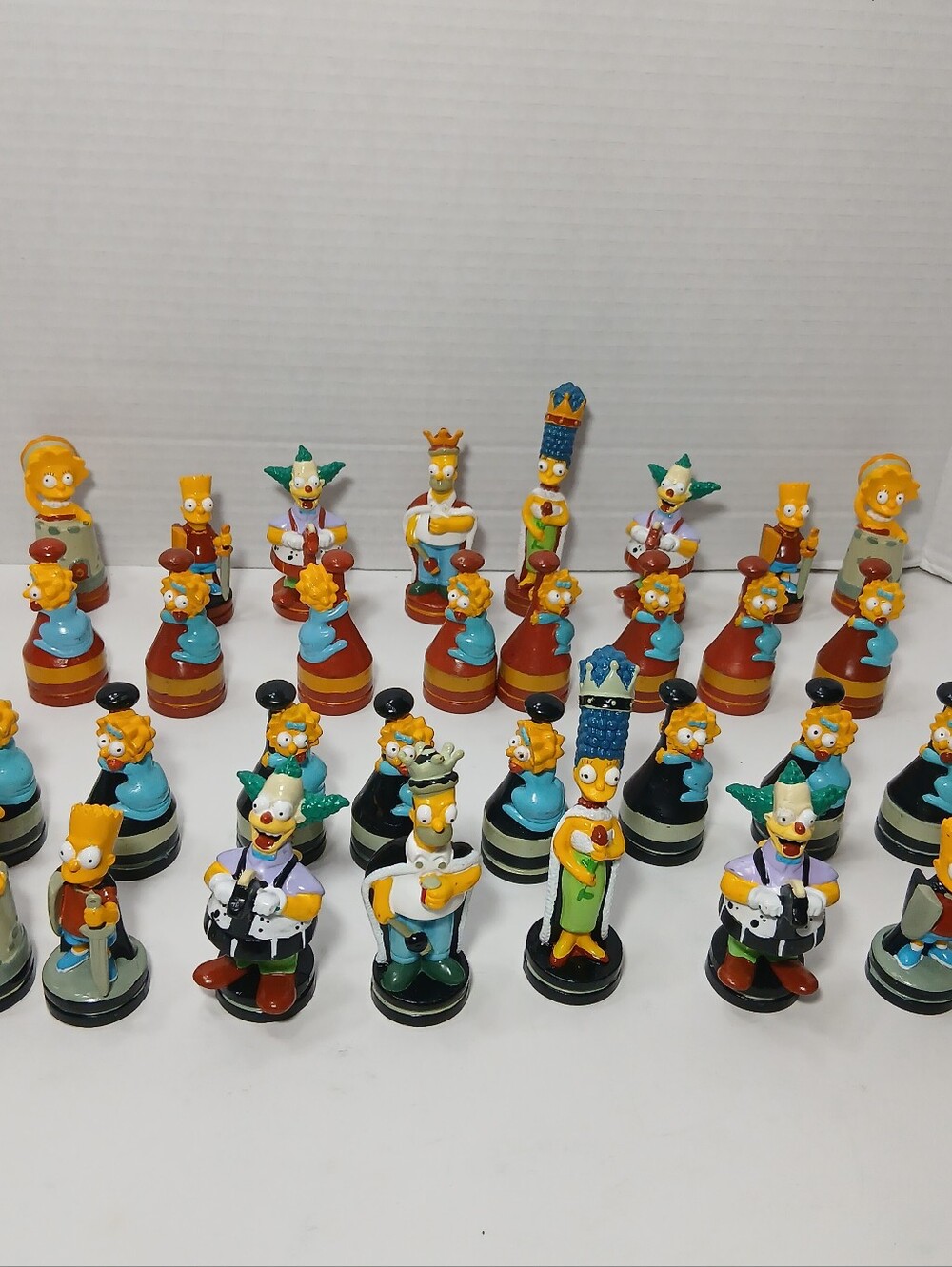 The Simpsons 3D Chess Set 32 Chess Pieces Only Vintage
